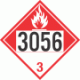 UN 3056 - Combustible Class 3 Placards