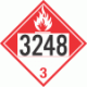 UN 3248 - Combustible Class 3 Placards