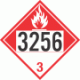 UN 3256 - Combustible Class 3 Placards