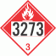 UN 3273 - Combustible Class 3 Placards