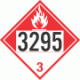 UN 3295 - Combustible Class 3 Placards