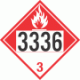 UN 3336 - Combustible Class 3 Placards