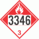 UN 3346 - Combustible Class 3 Placards