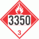 UN 3350 - Combustible Class 3 Placards