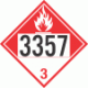 UN 3357 - Combustible Class 3 Placards