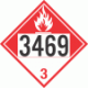 UN 3469 - Combustible Class 3 Placards