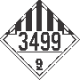 UN 3499 - Miscellaneous Dangerous Goods Class 9 Placards