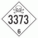 UN 3373 - Toxic Class 6.2 Placards