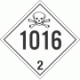 DOT Pre-Numbered Toxic Gas Class 2.3 Placards