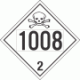 UN 1008 - Toxic Gas Class 2.3 Placards