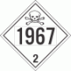 UN 1967 - Toxic Gas Class 2.3 Placards