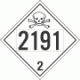 UN 2191 - Toxic Gas Class 2.3 Placards