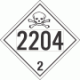 UN 2204 - Toxic Gas Class 2.3 Placards