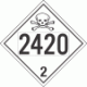 UN 2420 - Toxic Gas Class 2.3 Placards