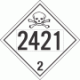 UN 2421 - Toxic Gas Class 2.3 Placards