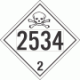 UN 2534 - Toxic Gas Class 2.3 Placards