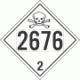 UN 2676 - Toxic Gas Class 2.3 Placards