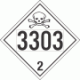 UN 3303 - Toxic Gas Class 2.3 Placards