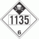 UN 1135 - Inhalation Hazard Class 6.1 Placards