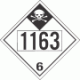 UN 1163 - Inhalation Hazard Class 6.1 Placards