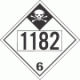 UN 1182 - Inhalation Hazard Class 6.1 Placards