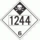 UN 1244 - Inhalation Hazard Class 6.1 Placards