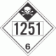 UN 1251 - Inhalation Hazard Class 6.1 Placards