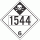 UN 1544 - Inhalation Hazard Class 6.1 Placards