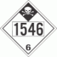 UN 1546 - Inhalation Hazard Class 6.1 Placards