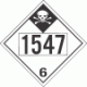 UN 1547 - Inhalation Hazard Class 6.1 Placards