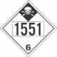 UN 1551 - Inhalation Hazard Class 6.1 Placards