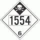 UN 1554 - Inhalation Hazard Class 6.1 Placards