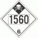 UN 1560 - Inhalation Hazard Class 6.1 Placards