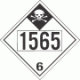 UN 1565 - Inhalation Hazard Class 6.1 Placards