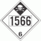 UN 1566 - Inhalation Hazard Class 6.1 Placards