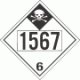 UN 1567 - Inhalation Hazard Class 6.1 Placards