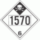 UN 1570 - Inhalation Hazard Class 6.1 Placards