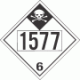 UN 1577 - Inhalation Hazard Class 6.1 Placards