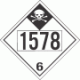 UN 1578 - Inhalation Hazard Class 6.1 Placards