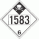 UN 1583 - Inhalation Hazard Class 6.1 Placards