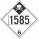 UN 1585 - Inhalation Hazard Class 6.1 Placards