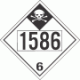 UN 1586 - Inhalation Hazard Class 6.1 Placards