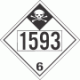 UN 1593 - Inhalation Hazard Class 6.1 Placards