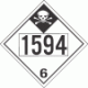 UN 1594 - Inhalation Hazard Class 6.1 Placards