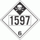 UN 1597 - Inhalation Hazard Class 6.1 Placards