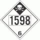 UN 1598 - Inhalation Hazard Class 6.1 Placards