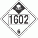 UN 1602 - Inhalation Hazard Class 6.1 Placards