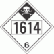 UN 1614 - Inhalation Hazard Class 6.1 Placards