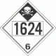 UN 1624 - Inhalation Hazard Class 6.1 Placards