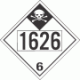 UN 1626 - Inhalation Hazard Class 6.1 Placards